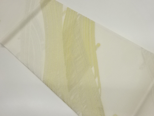 JAPANESE FUKURO OBI FOR SUMMER / WOVEN WAVY STRIPE